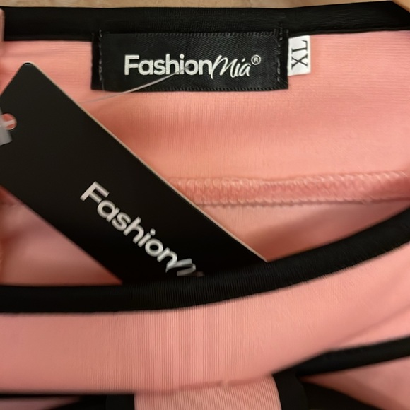 Fashion MIA Pink and Black Dress Size XL New With Tags - Picture 3 of 9